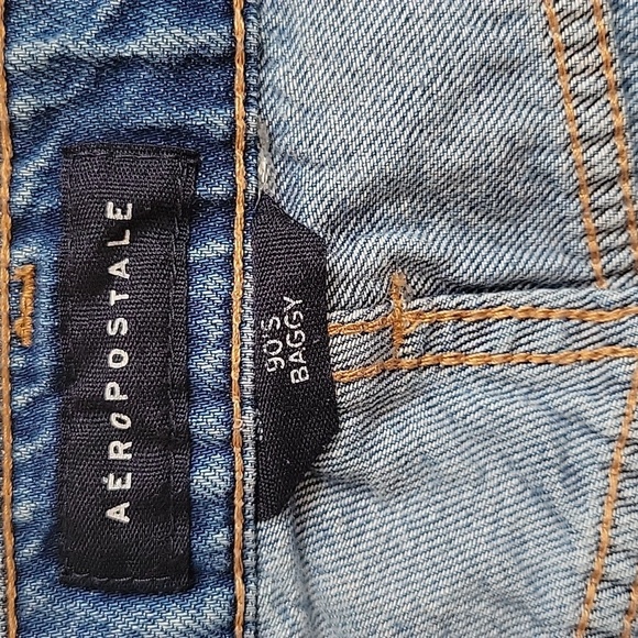 Aeropostale Womens 90s Baggy Ripped Denim Jeans - Size 6 - Picture 2 of 8